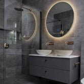 Espejo LED Redondo | Botón táctil | Luz blanca cálida - Reyze Seria Motivated Model 8